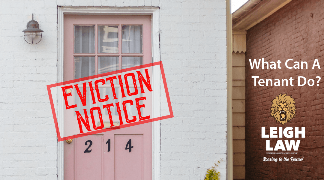 Photo of eviction notice posted on the door of a home. What can a tenant do?